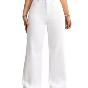 Stitchology Women’s High-Waisted Straight Jeans |Women High Non Stretchable Baggy Oversized Loose Fit Casual Wear Denim |Solid Mid Rise Bell Bottom Jeans